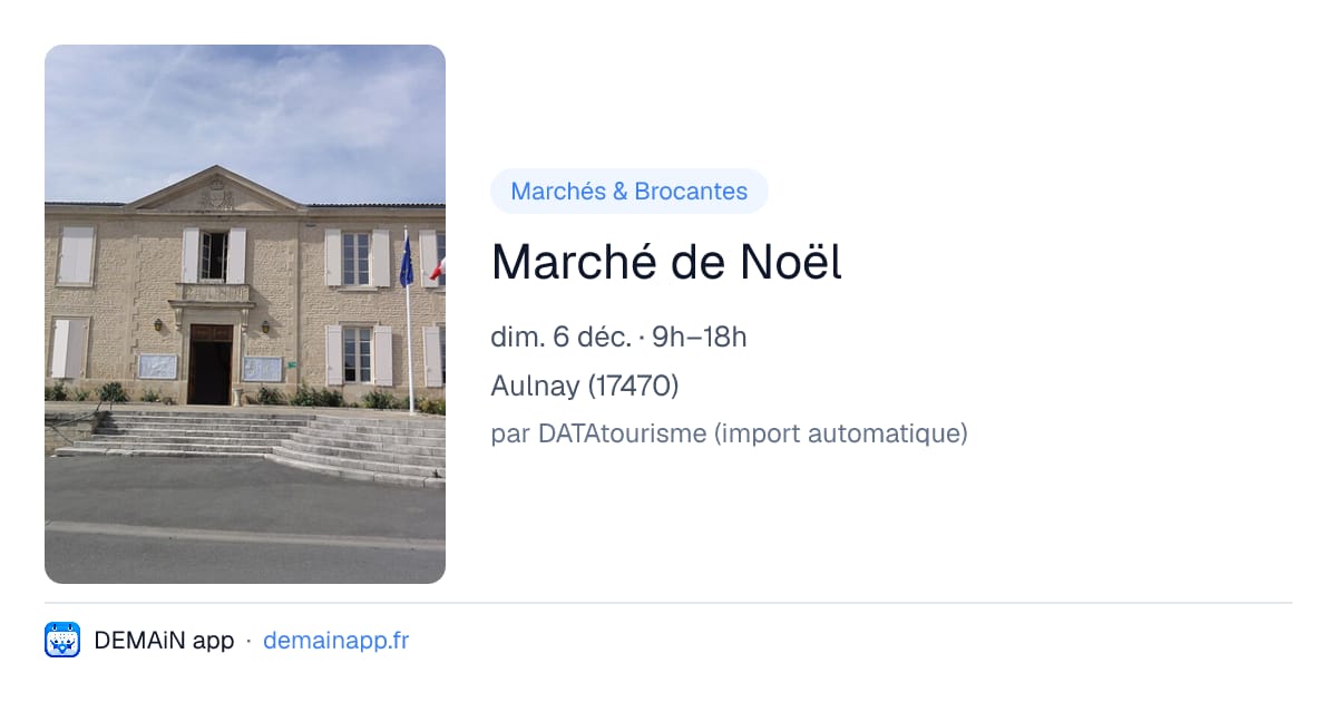 Marché de Noël — Aulnay