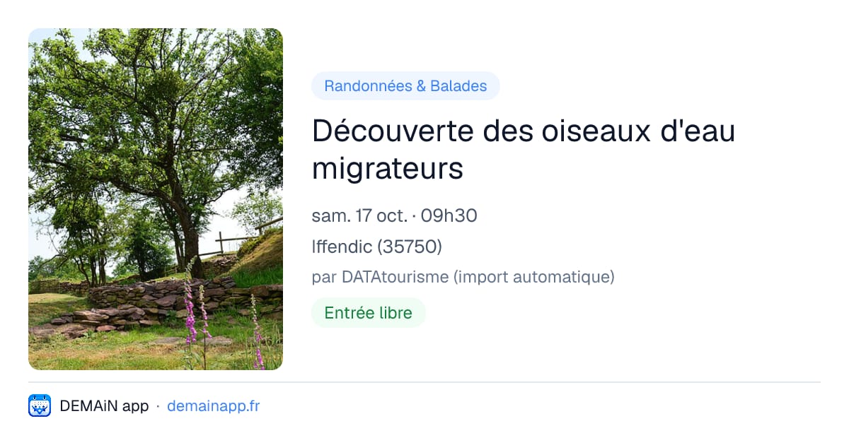 Découverte des oiseaux d'eau migrateurs — Iffendic