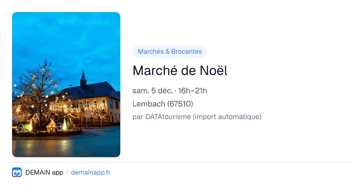 Marché de Noël — Lembach