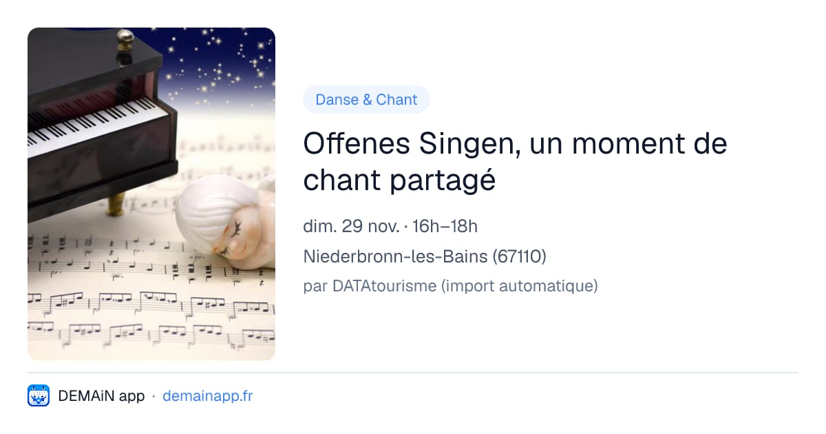Offenes Singen, un moment de chant partagé — Niederbronn-les-Bains