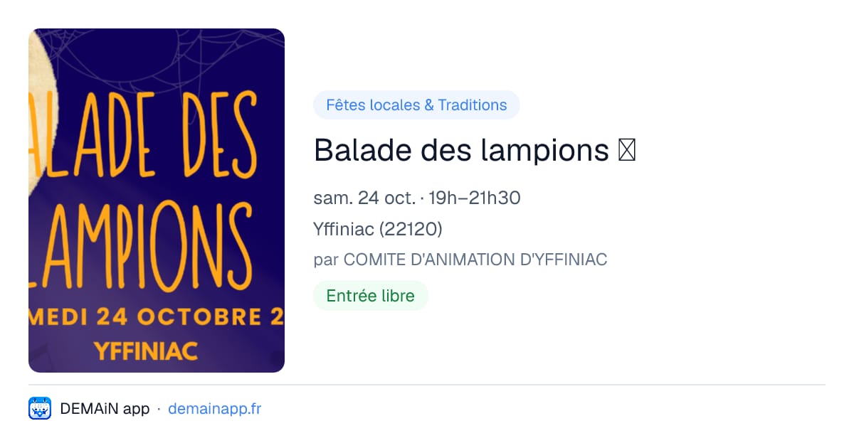 Balade des lampions 🎃 — Yffiniac