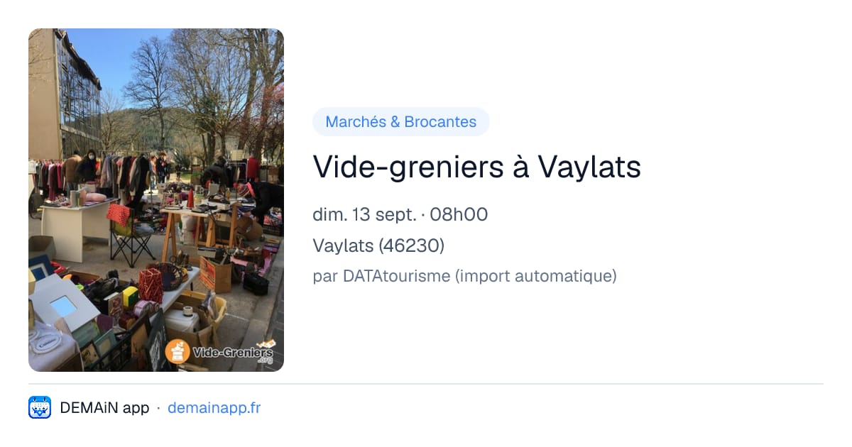 Vide-greniers à Vaylats — Vaylats