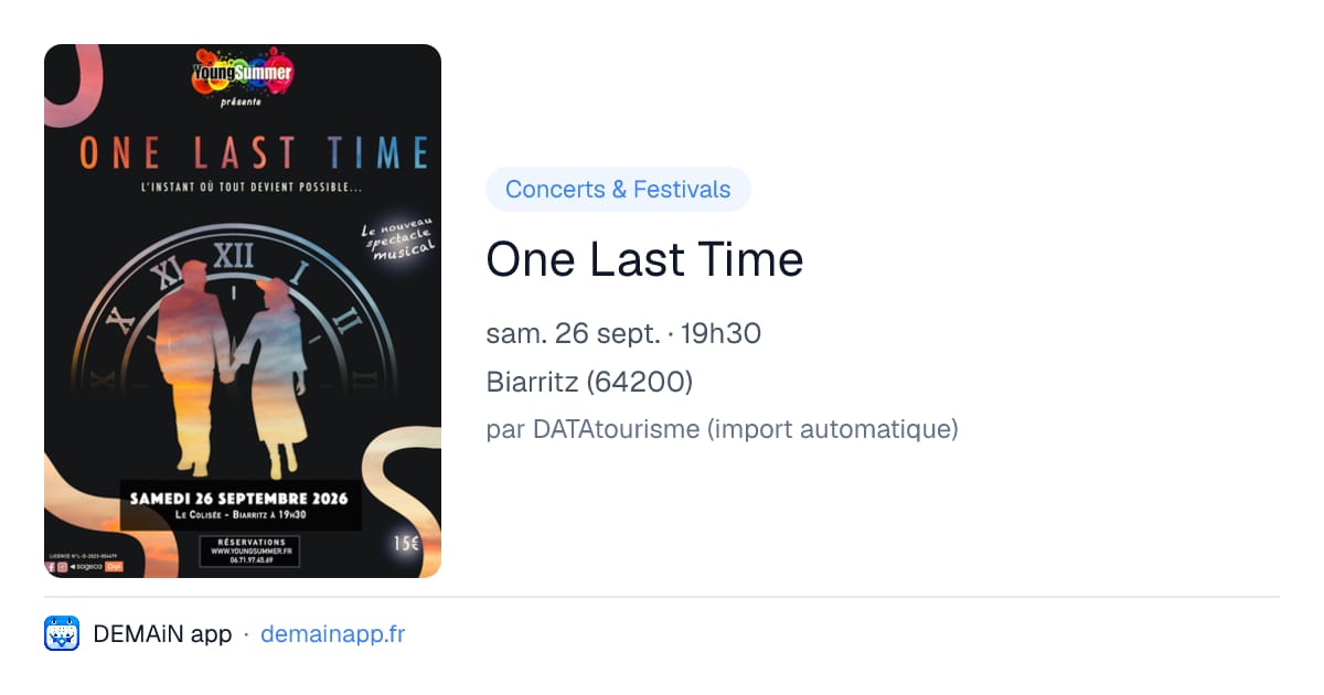 One Last Time — Biarritz