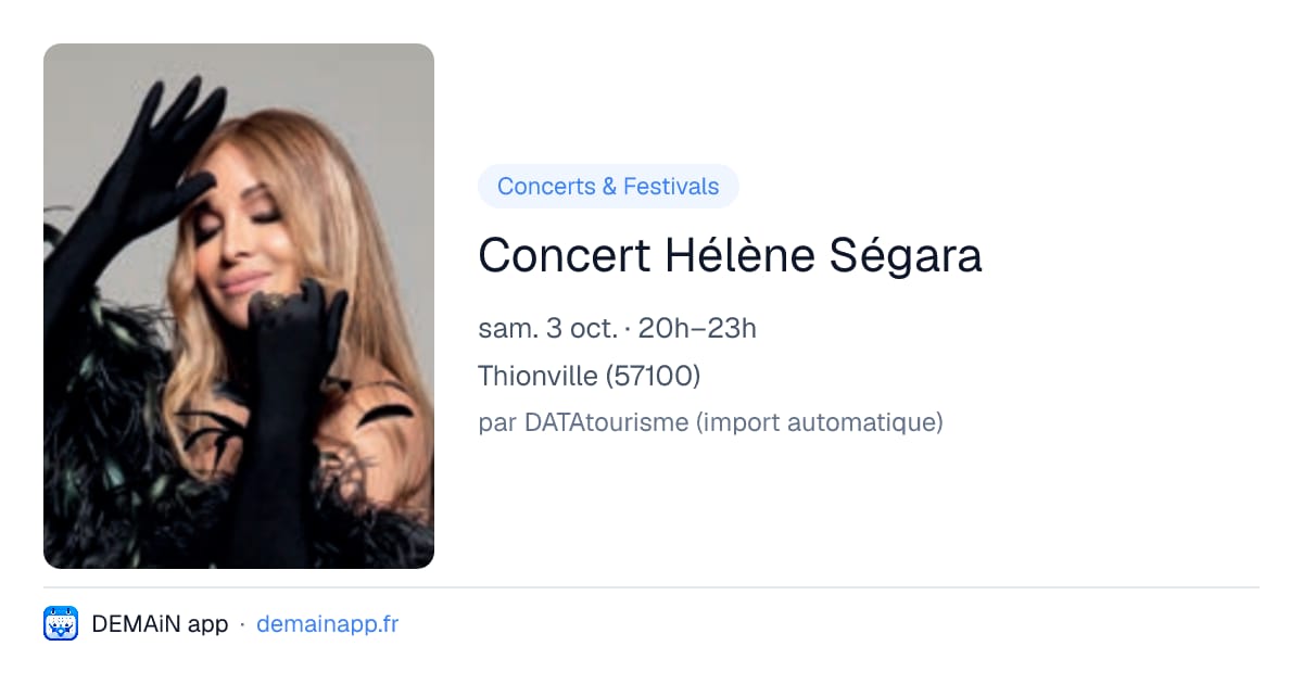 Concert Hélène Ségara — Thionville