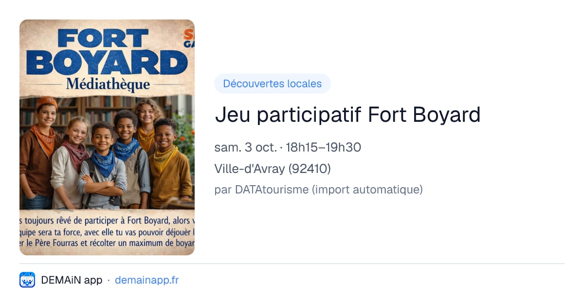 Jeu participatif Fort Boyard — Ville-d'Avray