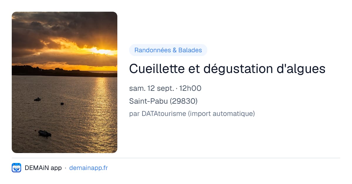 Cueillette et dégustation d'algues — Saint-Pabu