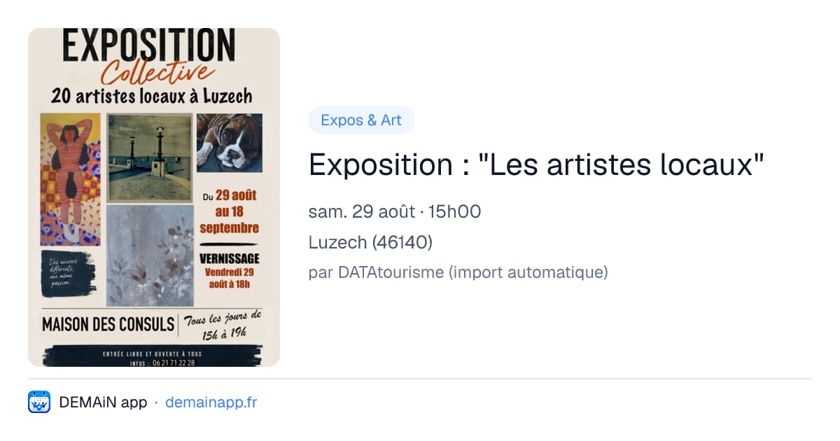 Exposition : "Les artistes locaux" — Luzech