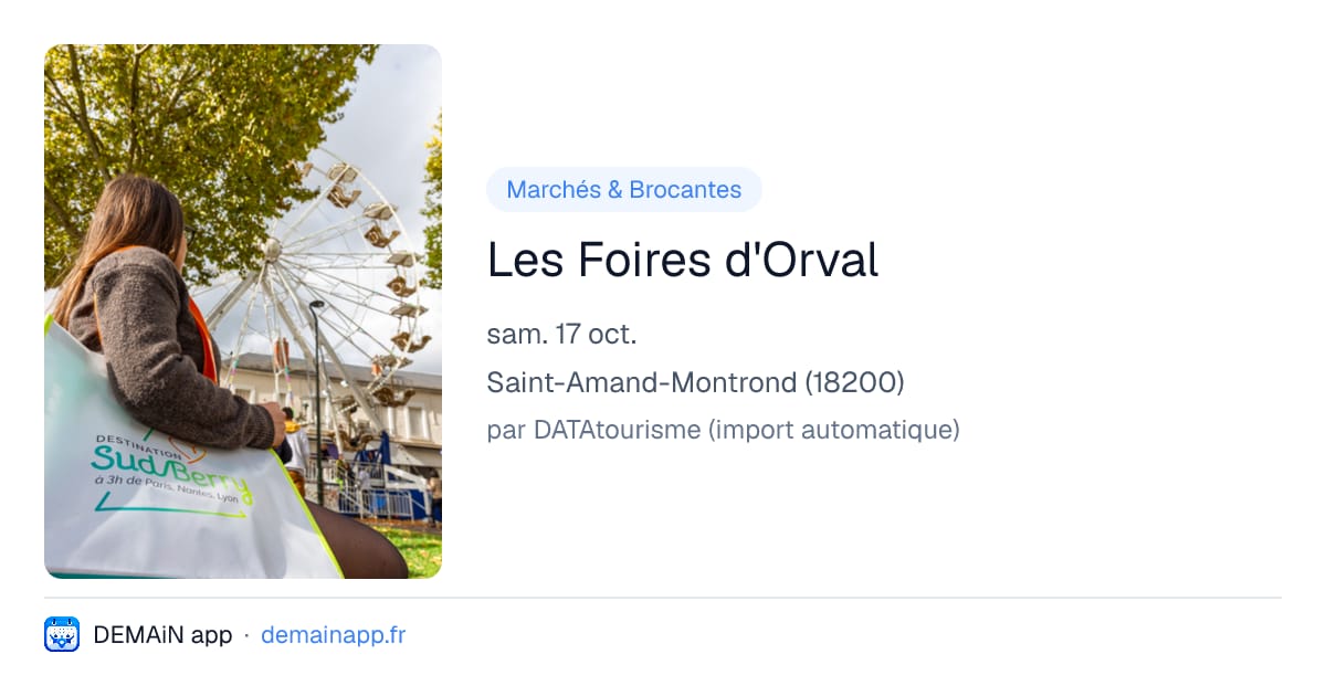 Les Foires d'Orval — Saint-Amand-Montrond