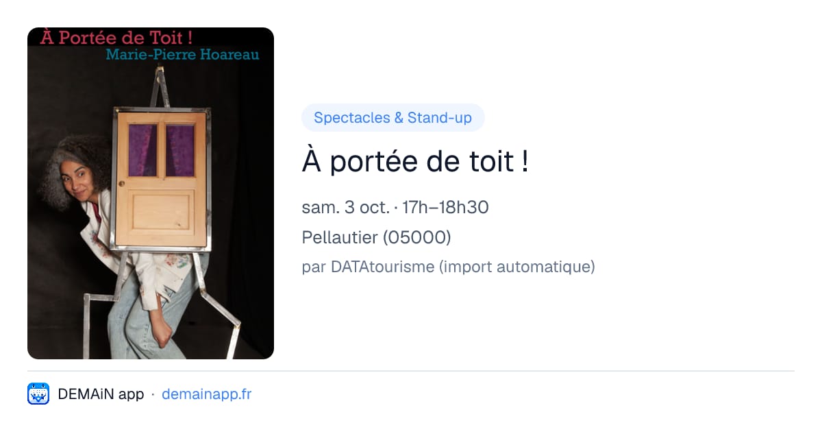 À portée de toit ! — Pellautier