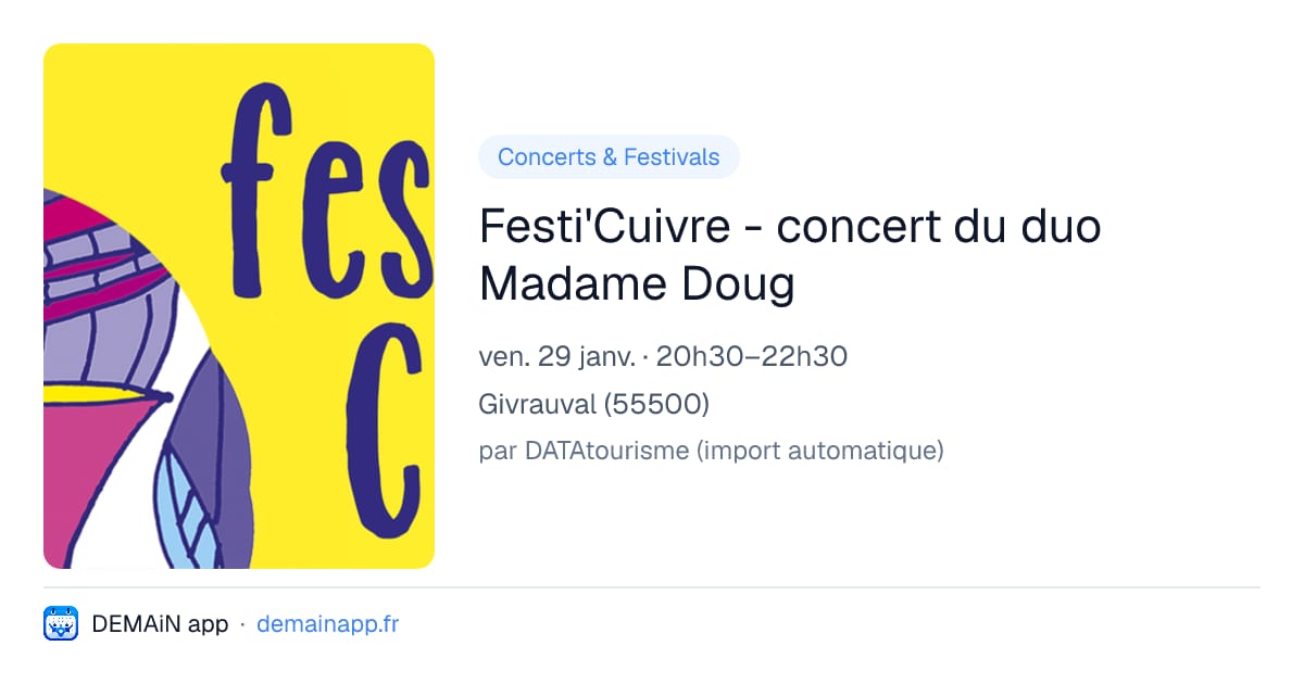 Festi'Cuivre - concert du duo Madame Doug — Givrauval