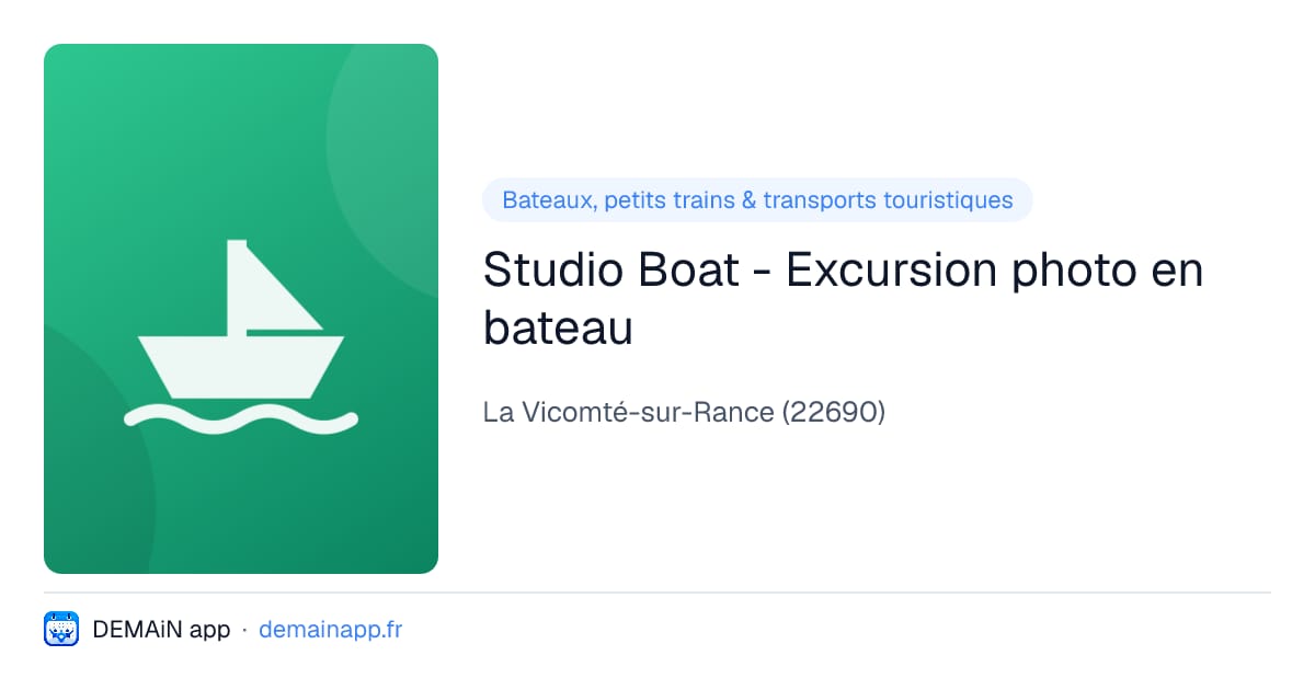 Studio Boat - Excursion photo en bateau — La Vicomté-sur-Rance
