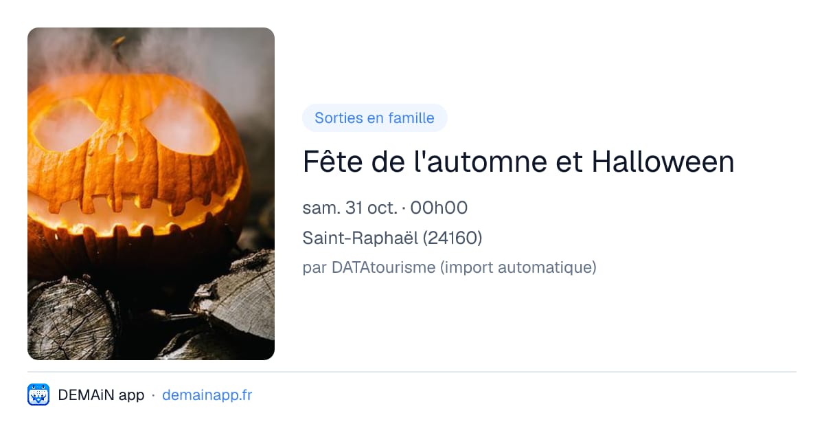 Fête de l'automne et Halloween — Saint-Raphaël