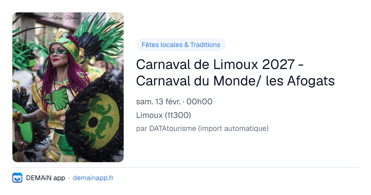 Carnaval de Limoux 2027 - Carnaval du Monde/ les Afogats — Limoux