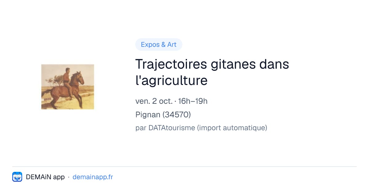 Trajectoires gitanes dans l'agriculture — Pignan