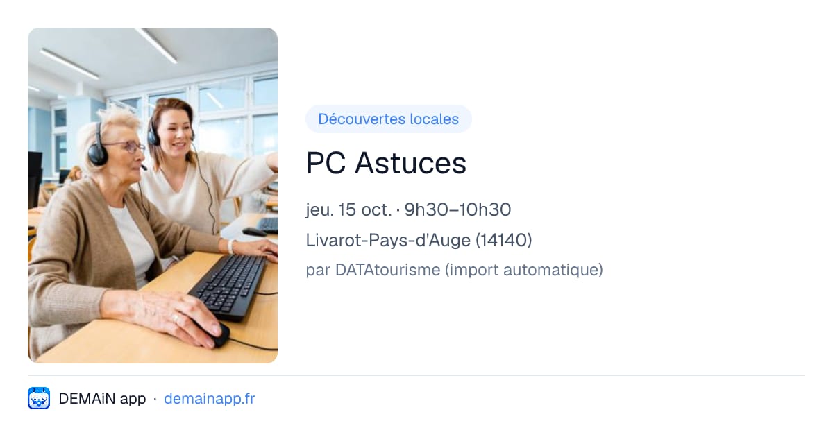 PC Astuces — Livarot-Pays-d'Auge
