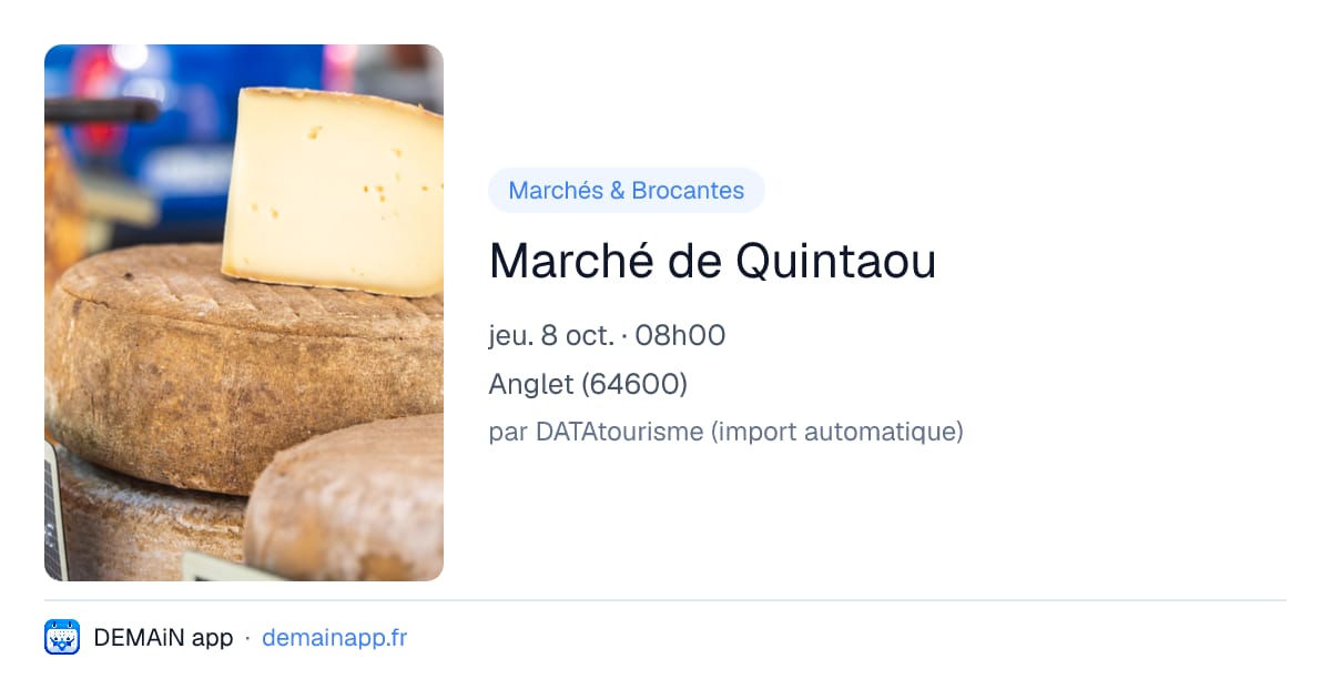Marché de Quintaou — Anglet