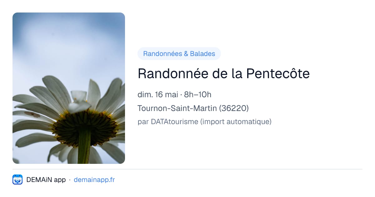 Randonnée de la Pentecôte — Tournon-Saint-Martin
