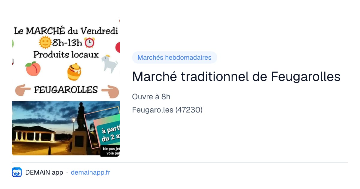 Marché traditionnel de Feugarolles — Feugarolles