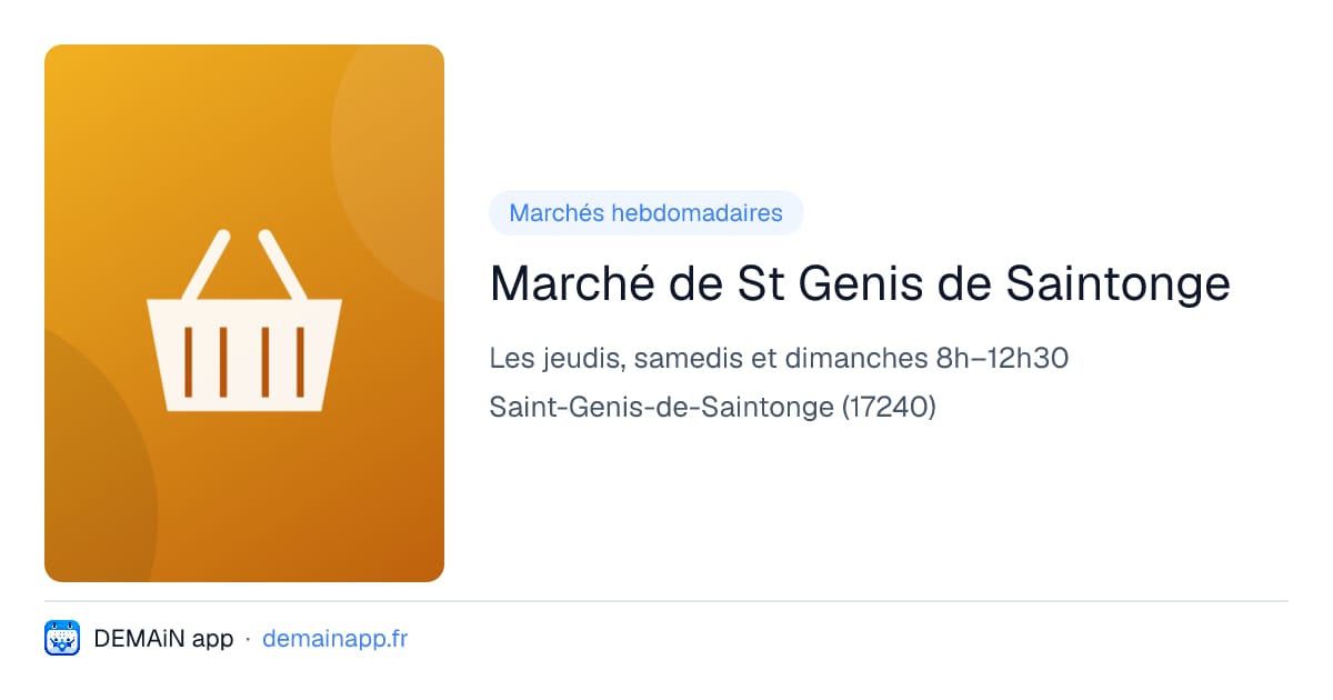 Marché de St Genis de Saintonge — Saint-Genis-de-Saintonge