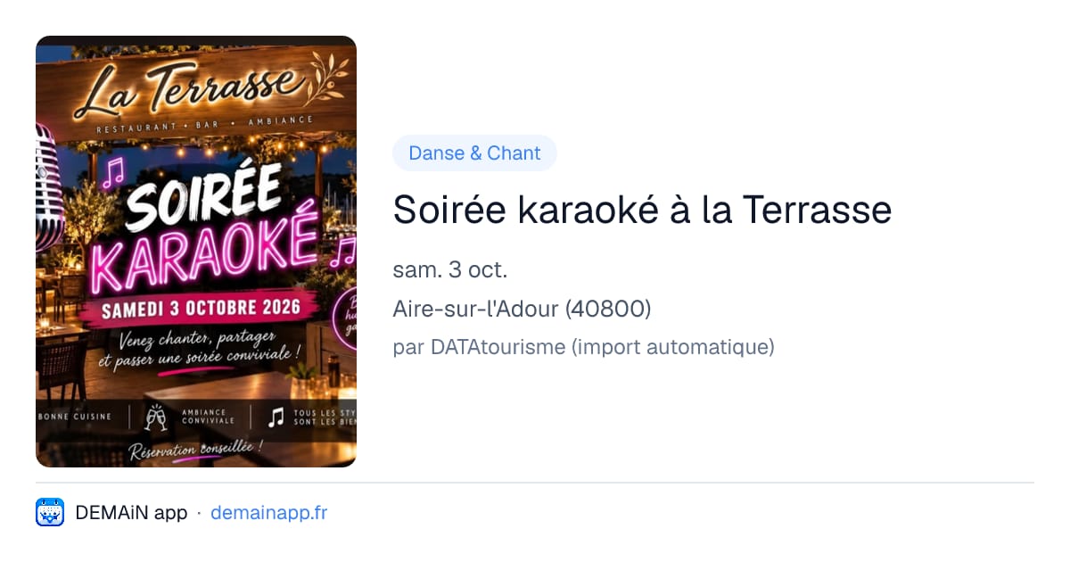 Soirée karaoké à la Terrasse — Aire-sur-l'Adour