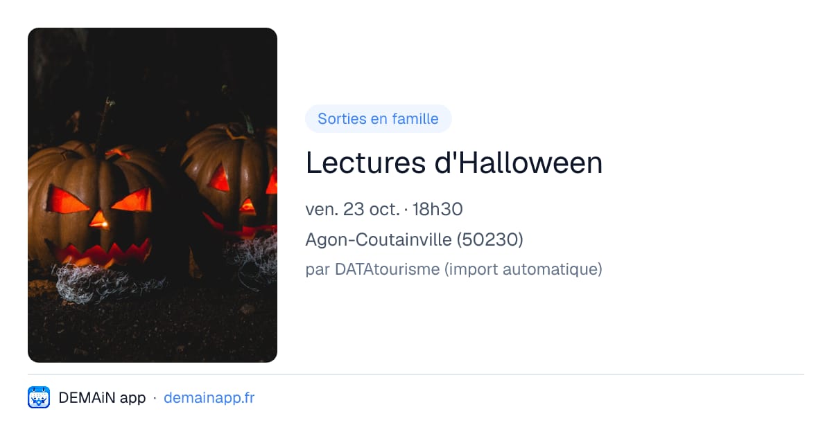 Lectures d'Halloween — Agon-Coutainville