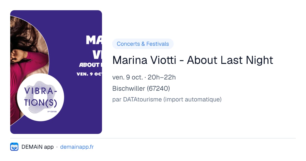 Marina Viotti - About Last Night — Bischwiller