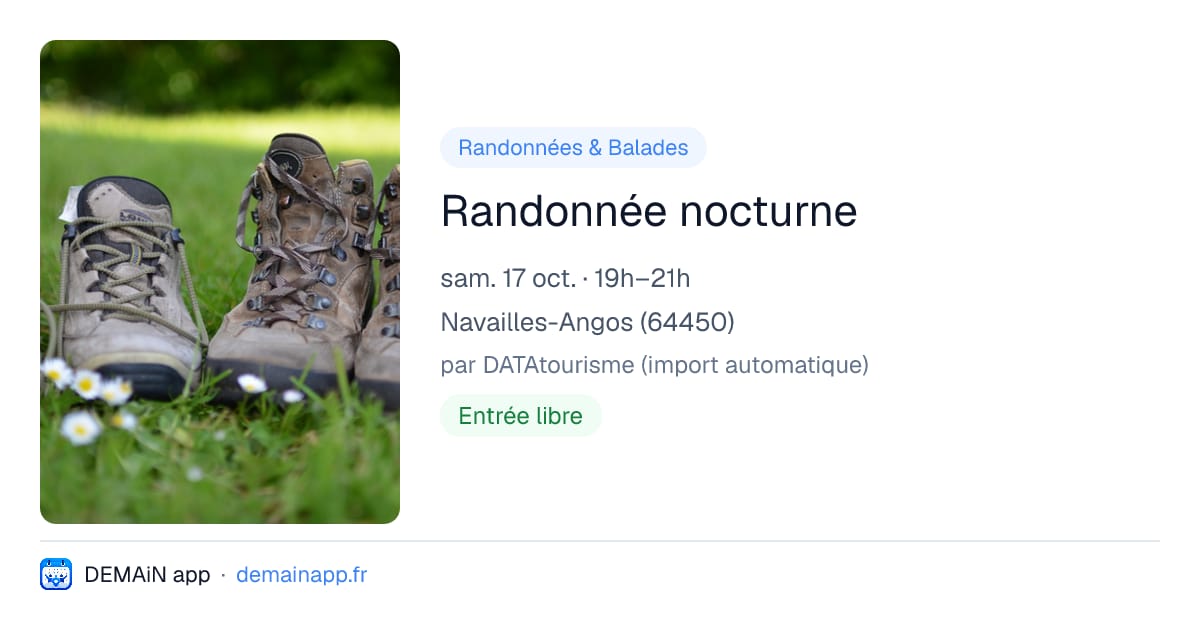 Randonnée nocturne — Navailles-Angos