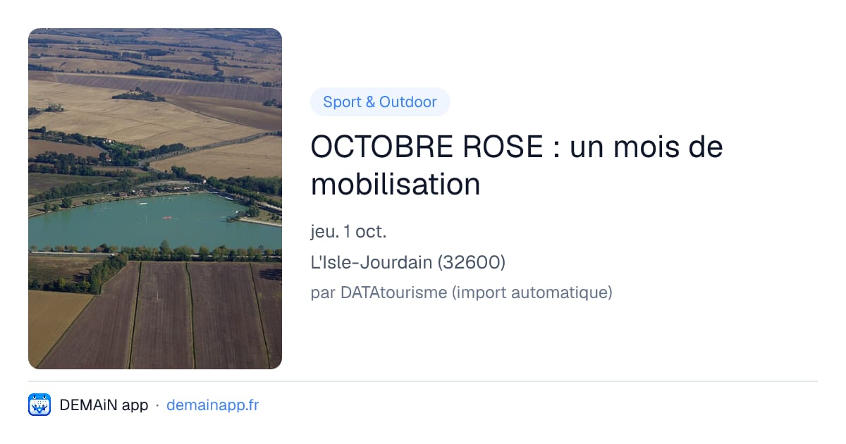 OCTOBRE ROSE : un mois de mobilisation — L'Isle-Jourdain