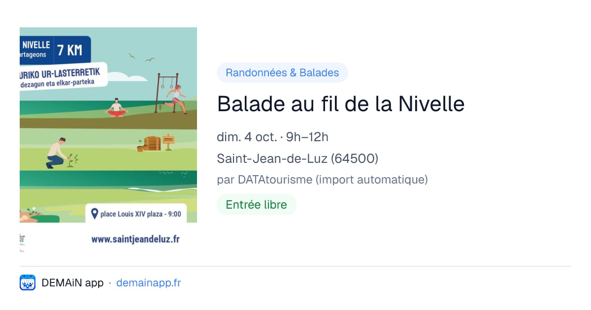 Balade au fil de la Nivelle — Saint-Jean-de-Luz