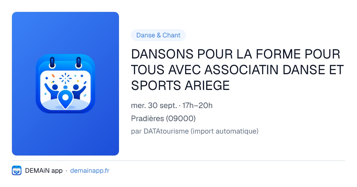 DANSONS POUR LA FORME POUR TOUS AVEC ASSOCIATIN DANSE ET SPORTS ARIEGE — Pradières