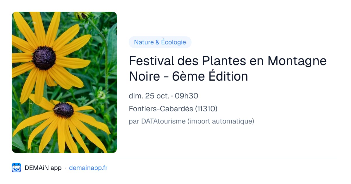 Festival des Plantes en Montagne Noire - 6ème Édition — Fontiers-Cabardès