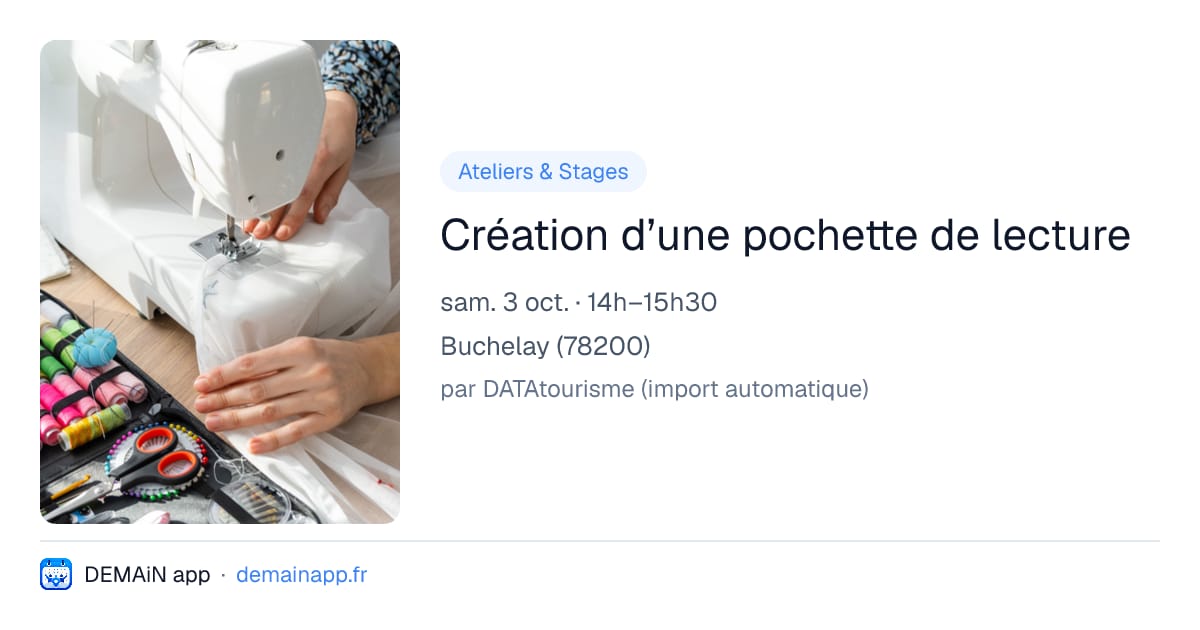Création d’une pochette de lecture — Buchelay