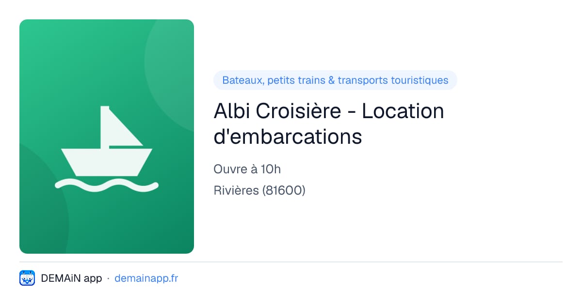 Albi Croisière - Location d'embarcations — Rivières