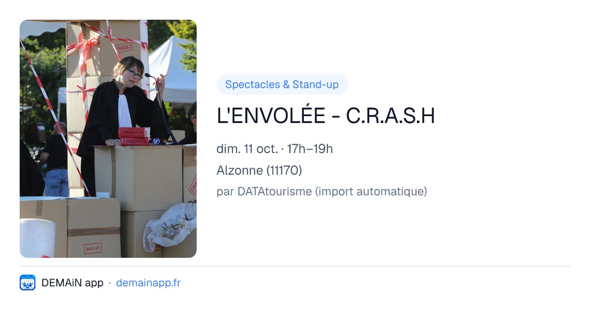 L'ENVOLÉE - C.R.A.S.H — Alzonne