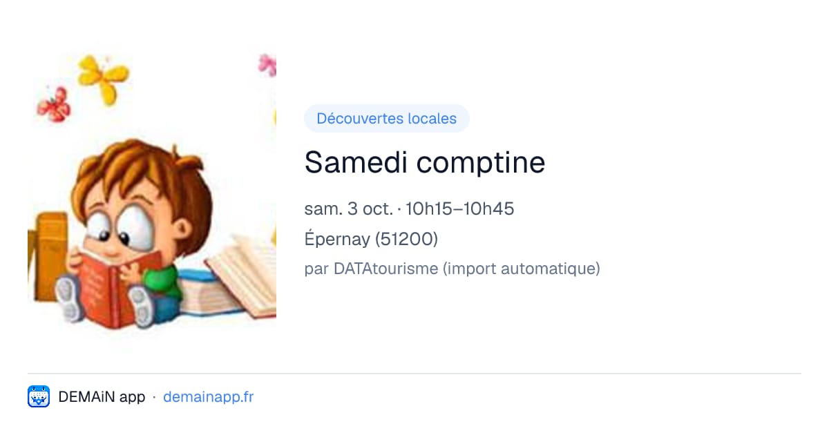 Samedi comptine — Épernay