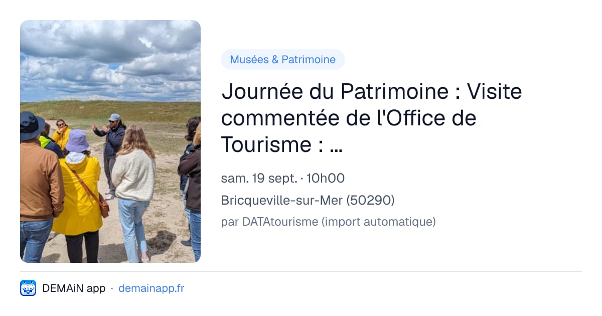 Journée du Patrimoine : Visite commentée de l'Office de Tourisme : Balade nature dans le Havre de la Vanlée — Bricqueville-sur-Mer