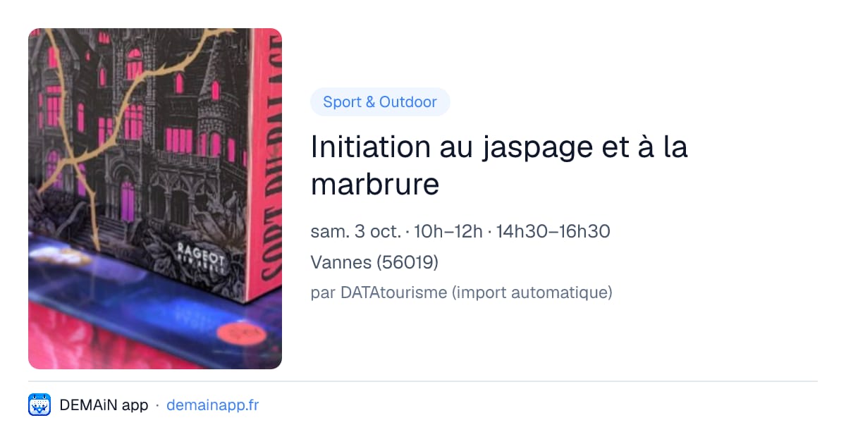 Initiation au jaspage et à la marbrure — Vannes