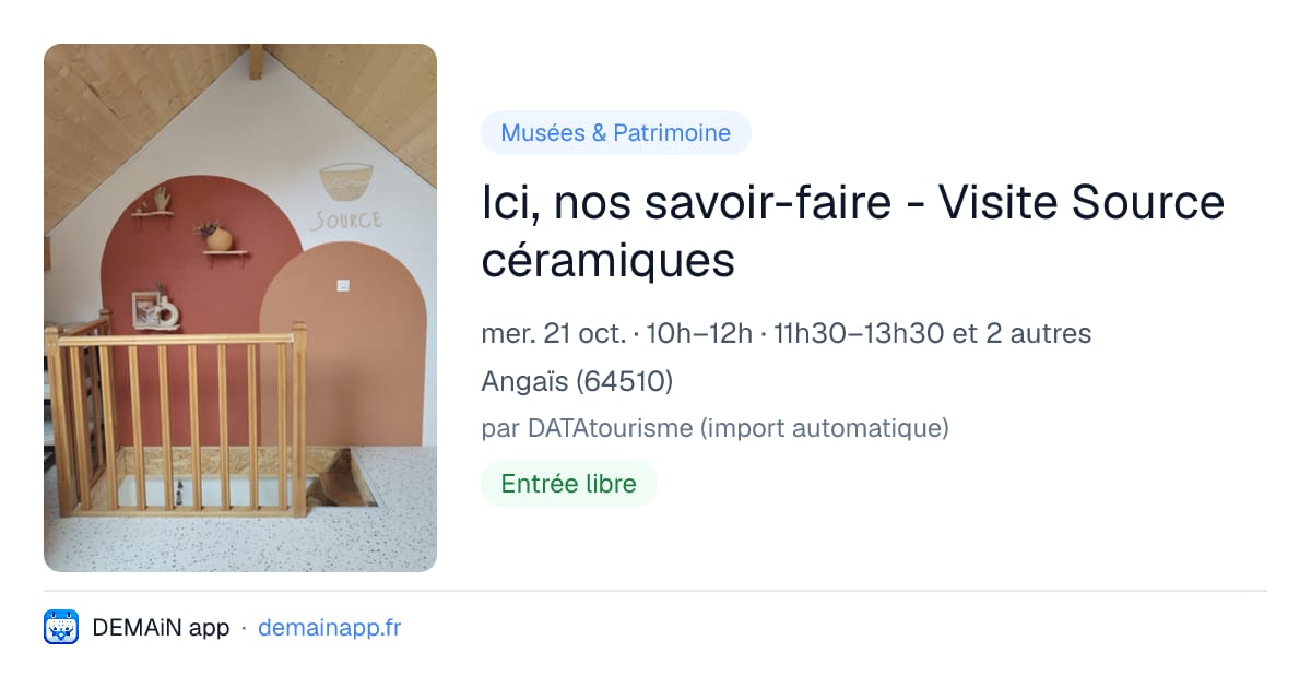 Ici, nos savoir-faire - Visite Source céramiques — Angaïs