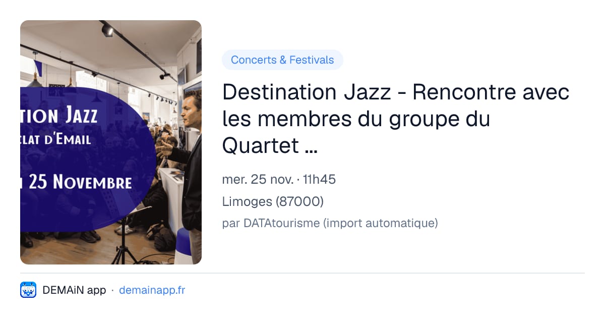 Destination Jazz - Rencontre avec les membres du groupe du Quartet de Caroline Bugala — Limoges