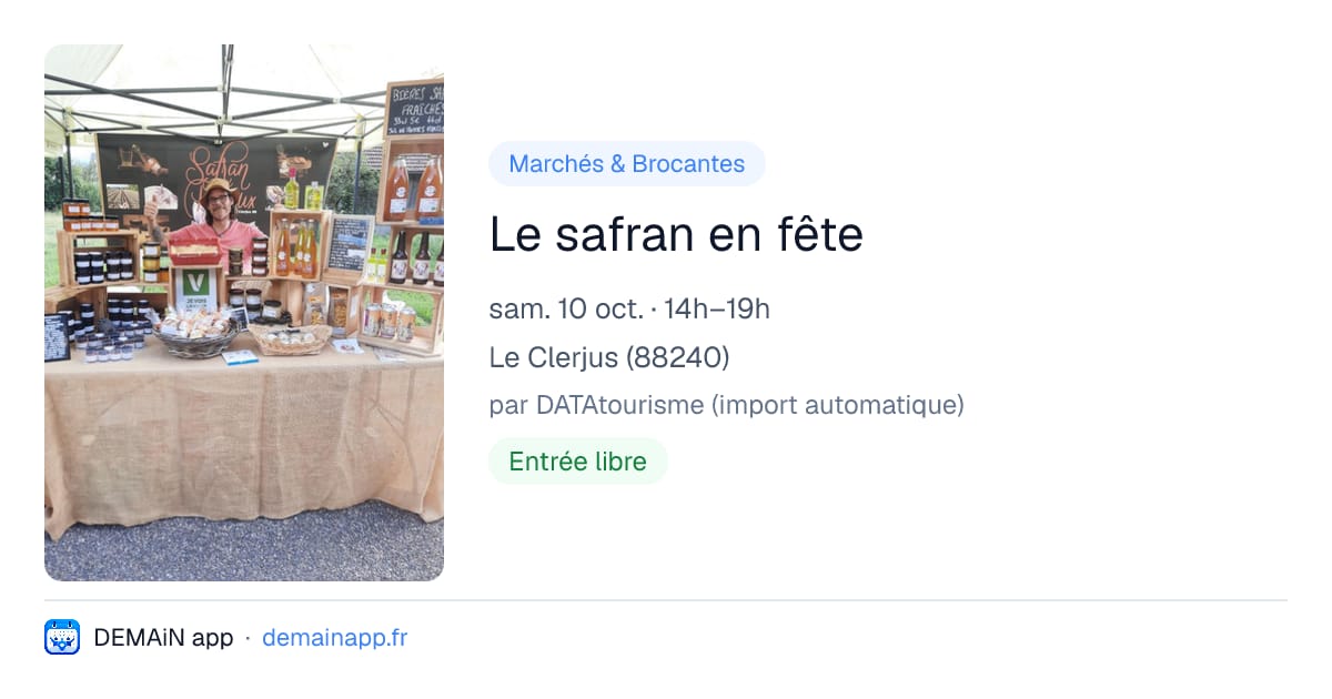 Le safran en fête — Le Clerjus