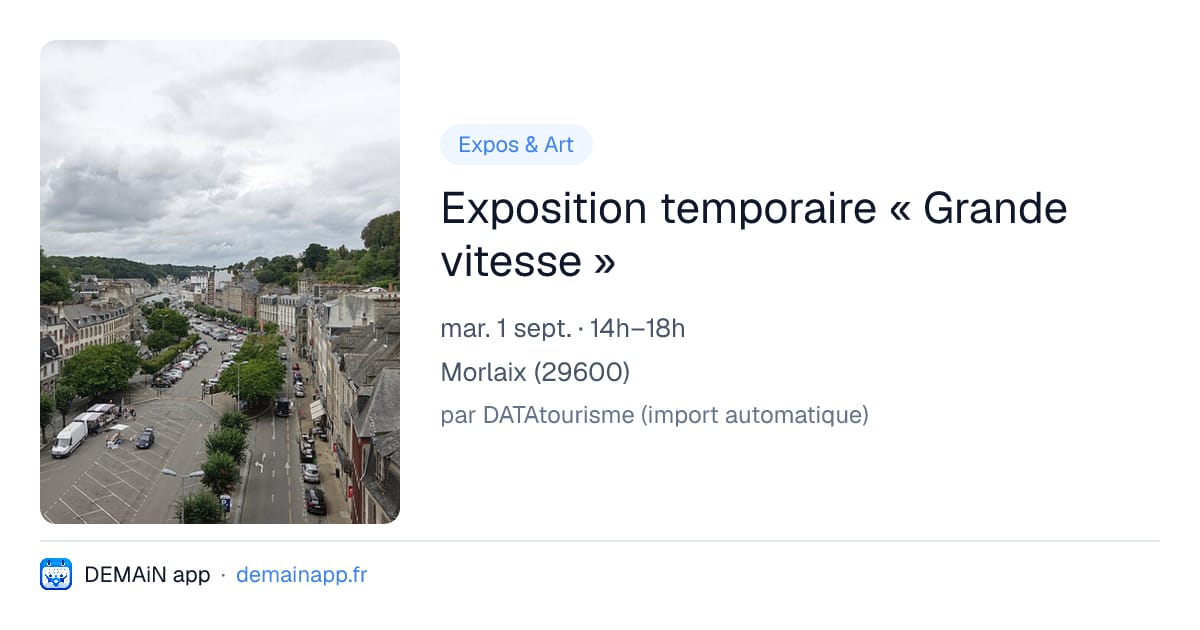 Exposition temporaire « Grande vitesse » — Morlaix