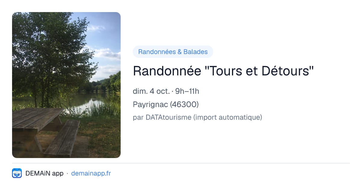 Randonnée ''Tours et Détours'' — Payrignac