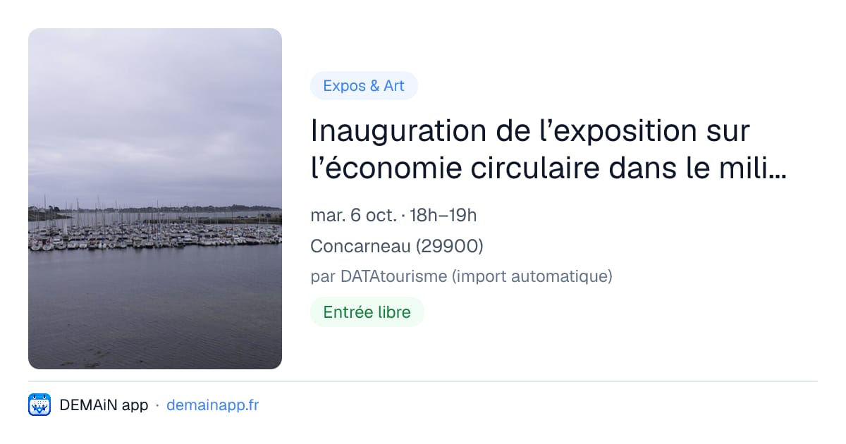 Inauguration de l’exposition sur l’économie circulaire dans le milieu de la mer et démonstration de tannage de peau de poisson — Concarneau