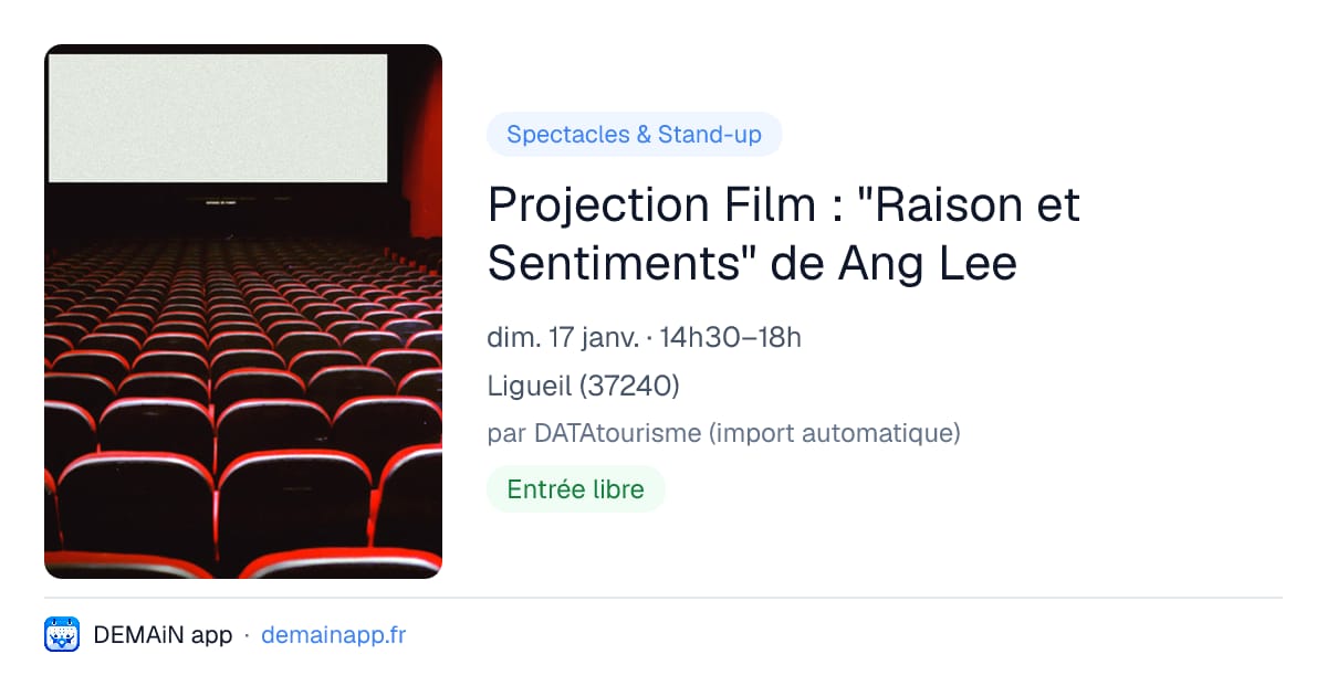 Projection Film : "Raison et Sentiments" de Ang Lee — Ligueil