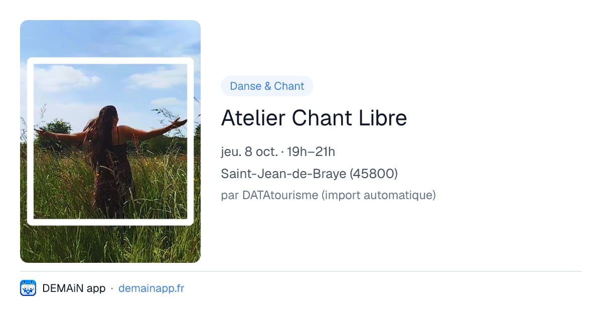 Atelier Chant Libre — Saint-Jean-de-Braye