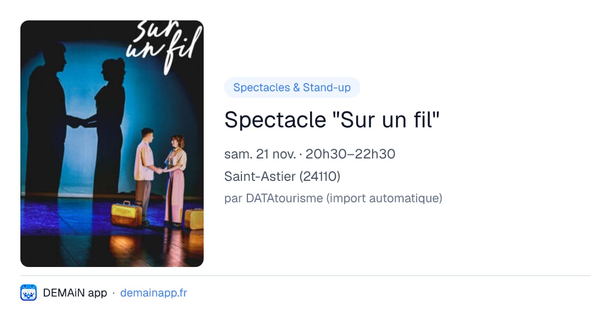 Spectacle "Sur un fil" — Saint-Astier