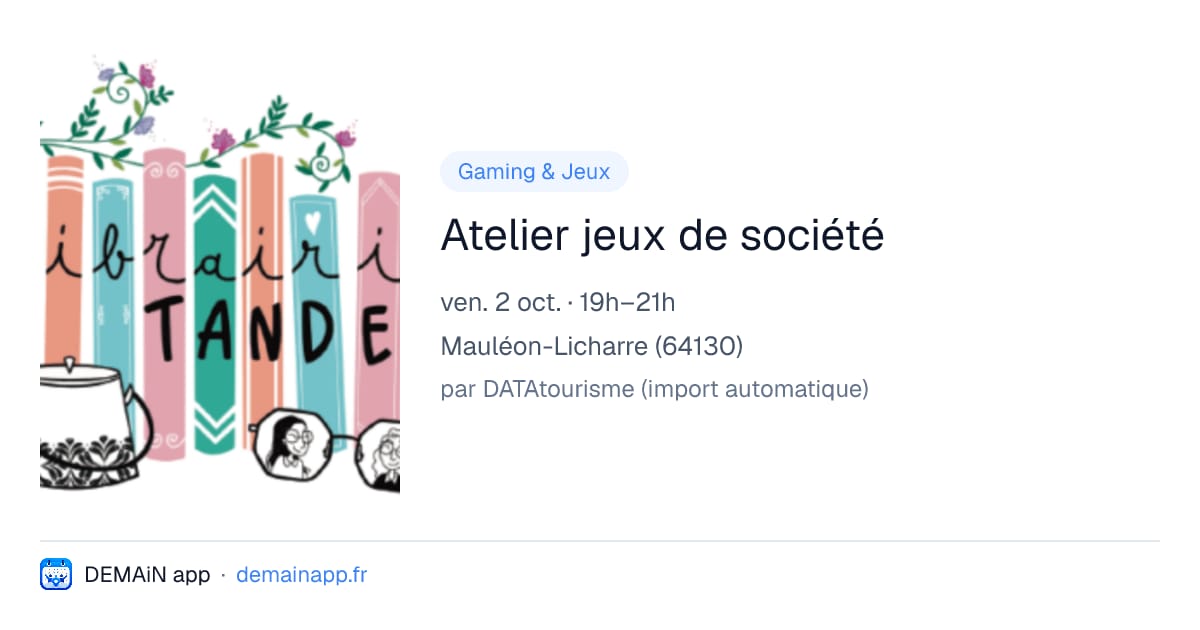Atelier jeux de société — Mauléon-Licharre