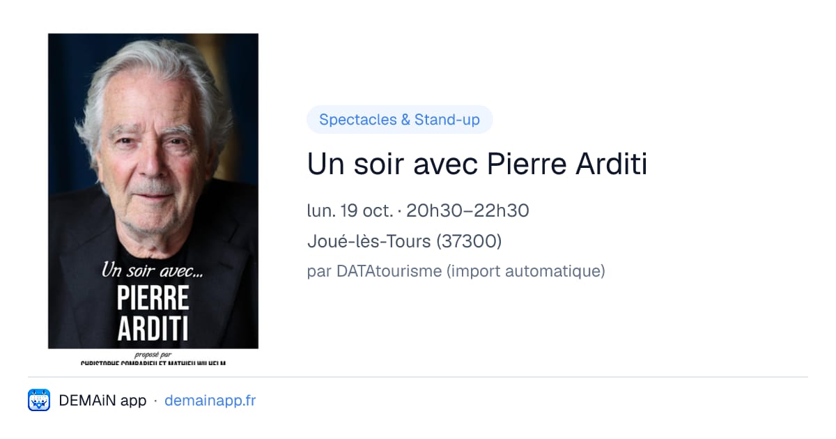 Un soir avec Pierre Arditi — Joué-lès-Tours