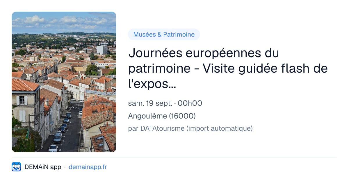 Journées européennes du patrimoine - Visite guidée flash de l'exposition "LGBTQomics" — Angoulême