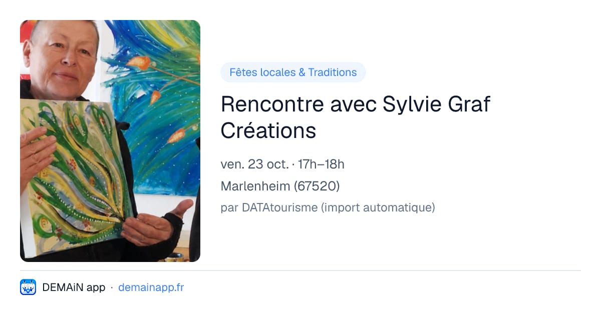 Rencontre avec Sylvie Graf Créations — Marlenheim